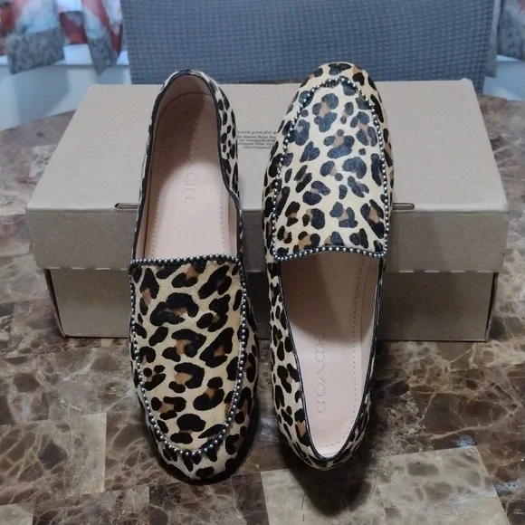 Coach Harper Calf Hair Studded Loafers - Picture 7 of 10